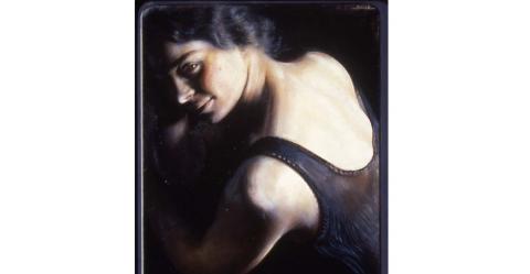 Giacomo Balla (particolare del dipinto Il dubbio 1907-1908 olio su carta)