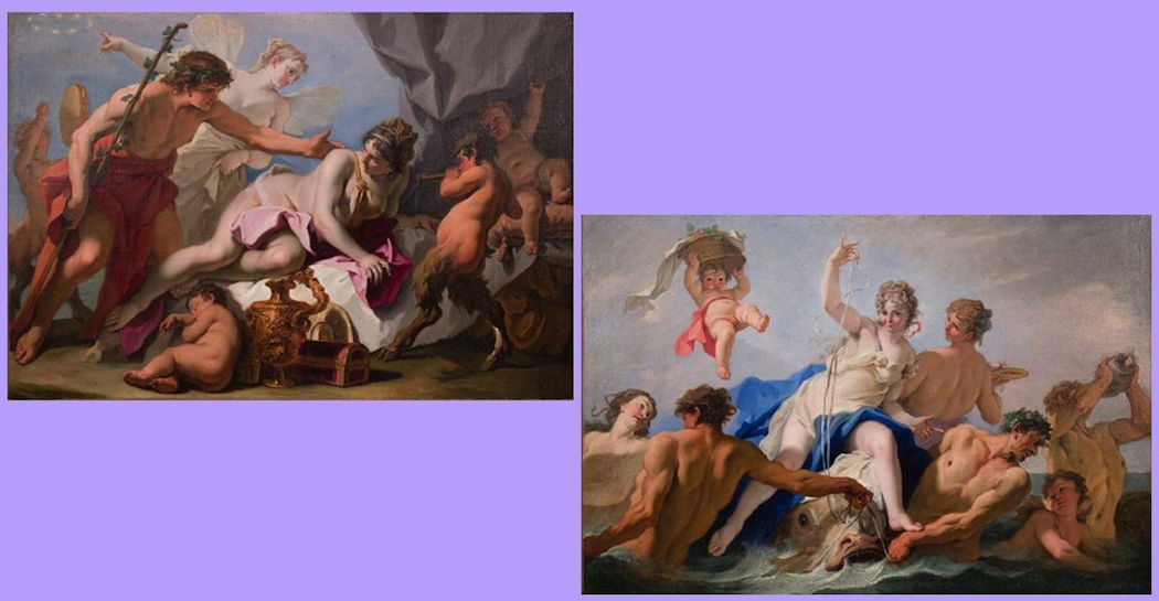 Sebastiano Ricci, Bacco e Arianna e Il trionfo di Venere Anadiomene, olio su tela, Roma, Collezione Enel