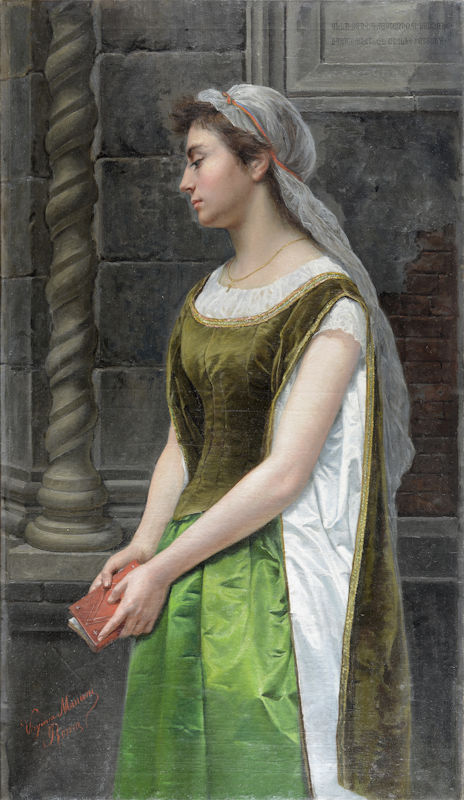 Virginia Barlocci (Riccardi, Mariani) (1824–1898) Beatrice 1880, Olio su tela, 113 x 65,5 cm  Roma, Museo di Roma a Palazzo Braschi