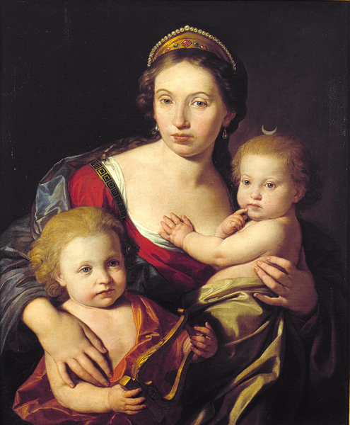 Caterina Valadier con i figli Giuseppe e Maria Clementina