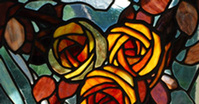 Casina delle Civette, Balcone delle rose, particolare della vetrata, Paolo Paschetto