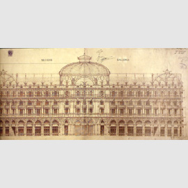 Scipione Regnoli, Progetto di una grande galleria parallela al Corso, 1909. Archivio Capitolino