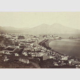 Giorgio Sommer ( attr.), Golfo di Napoli dal Vomero, 1865-70,albumina