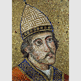 Ritratto di Gregorio IX, 1227-1241, Decorazione musiva, cm. 49,5x67