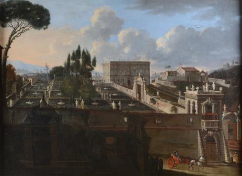 Matthias Withoos (attr.), Villa Aldobrandini, 1648-53, olio su tela Museo di Roma