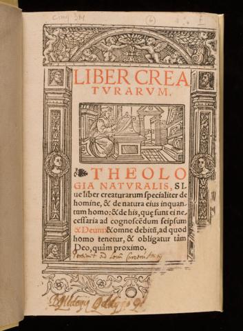 Ramón Sibiuda - Theologia naturalis Lione 1540