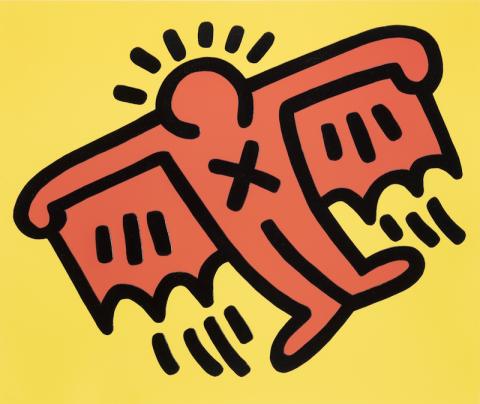 Keith Haring Icons / Icone 1990 Serigrafia su carta con goffratura 53,5 × 63,5 cm © Keith Haring Foundation Courtesy of Nakamura Keith Haring Collection