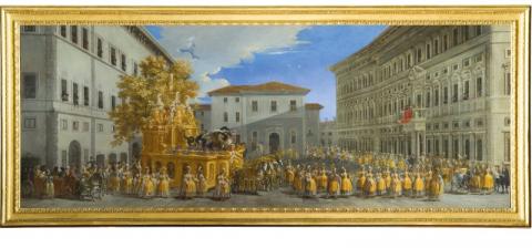 Johann Paul Schor (1615-1674) - Il carro d’oro (dipinto proveniente dalle Gallerie degli Uffizi di Firenze)