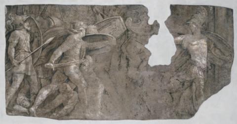 Perseo pietrifica Fineo e i suoi soldati