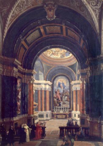 Interno della cappella Cybo in Santa Maria del Popolo