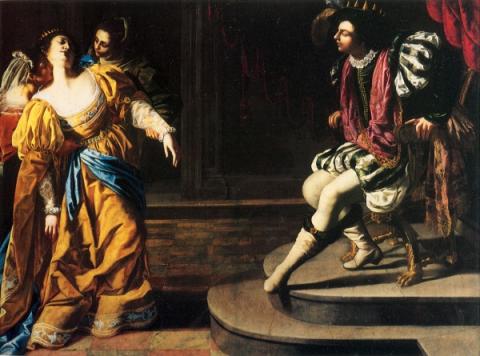 Artemisia Gentileschi (Roma, 1593 - Napoli, post 31 gennaio 1654) Ester e Assuero, 1626-1629 circa Olio su tela, 208,3 × 273,7 cm 