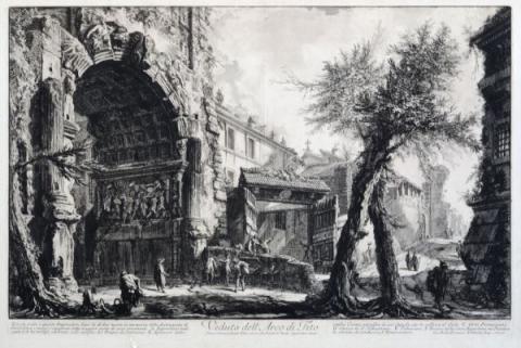 Giovanni Battista Piranesi, Arco di Tito, 1756-1760, acquaforte, Museo di Roma
